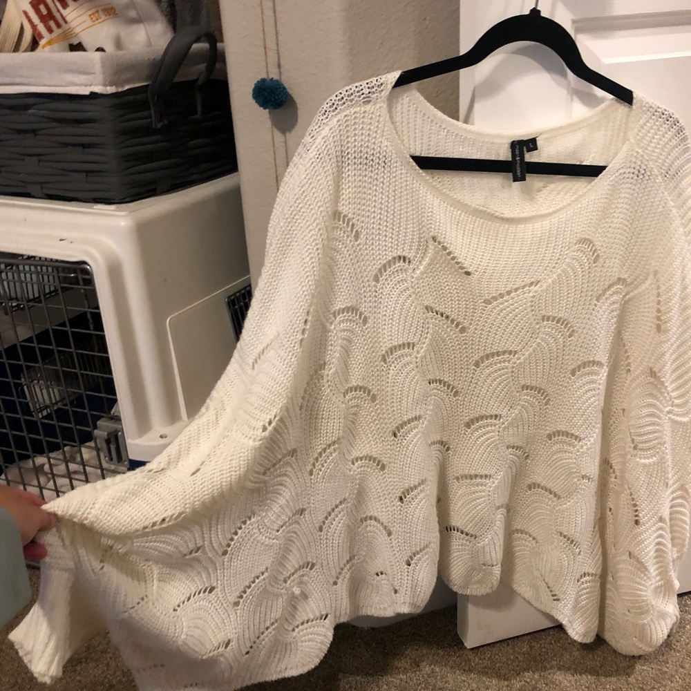 Moon & Madison Poncho-Like Large Sweater